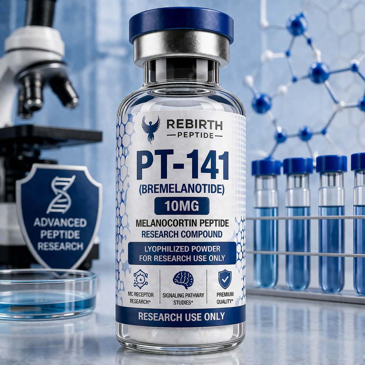 PT-141 Peptide 10mg (Bremelanotide) | Melanocortin Research PT-141 Peptide